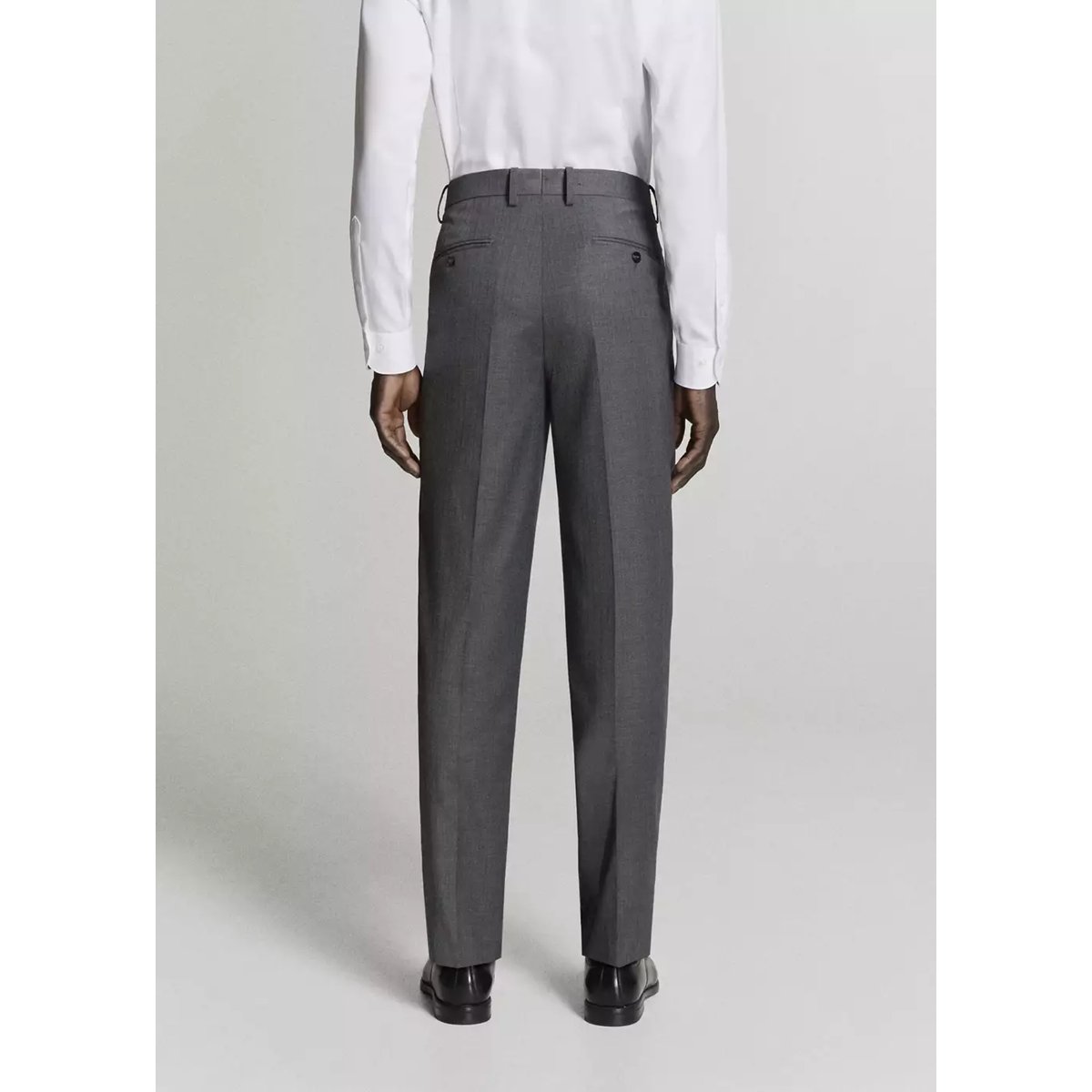 Pantalon costume Monaco slim-fit gris chiné moyen, MANGO MAN