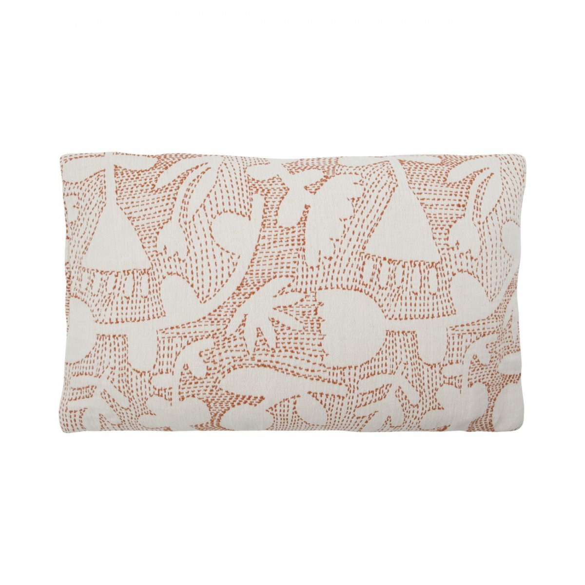 Housse de coussin Sari 50 x 30 cm blanc cassé, marron, HOUSE DOCTOR