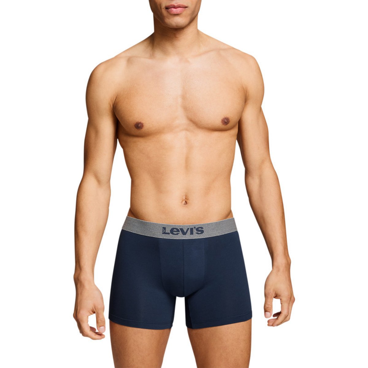 Lot de 3 boxers courts bleus en coton avec ceinture élastiquée bleus, LEVI'S