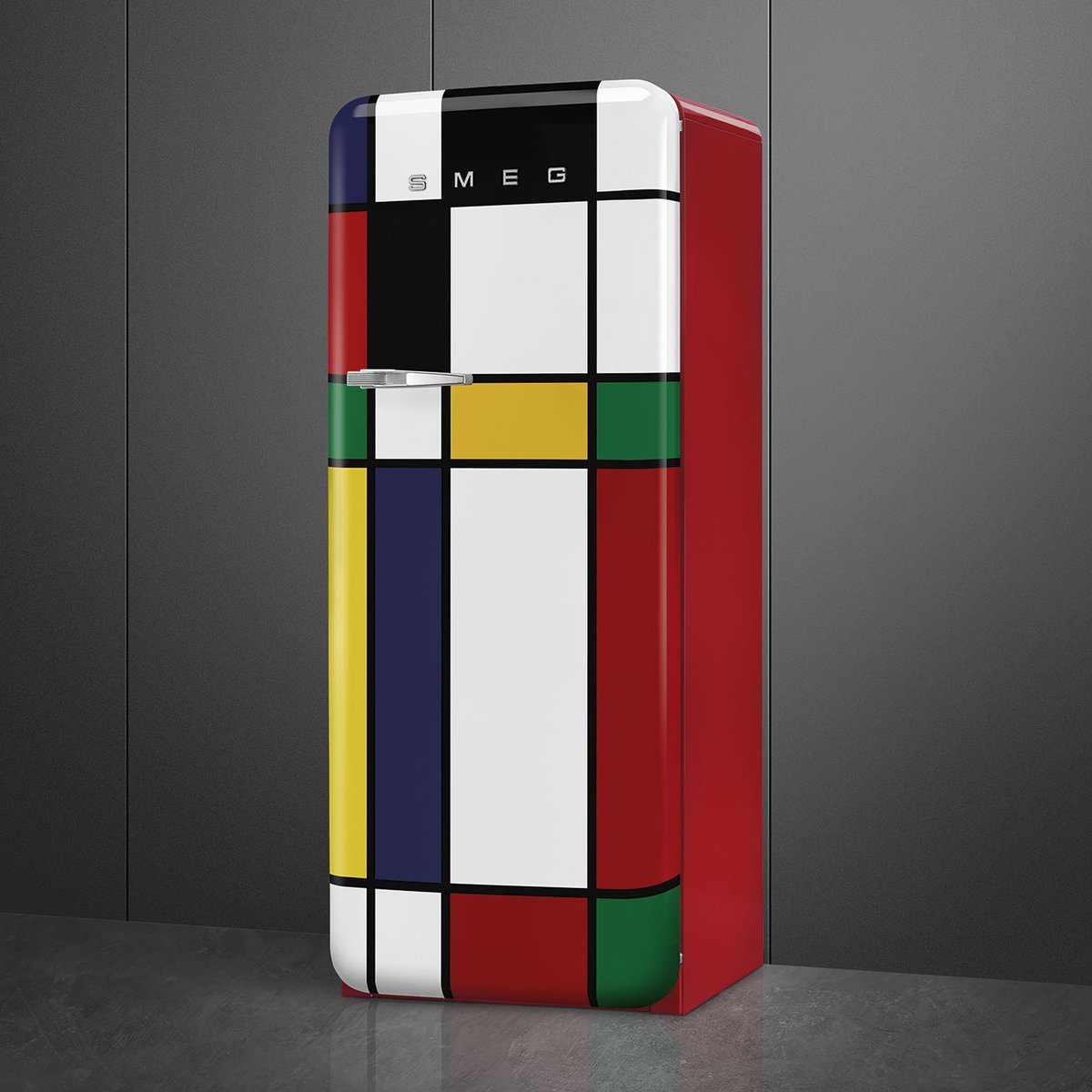 Réfrigérateur 1 porte poignée à gauche FAB28 multicouleur brillant, SMEG