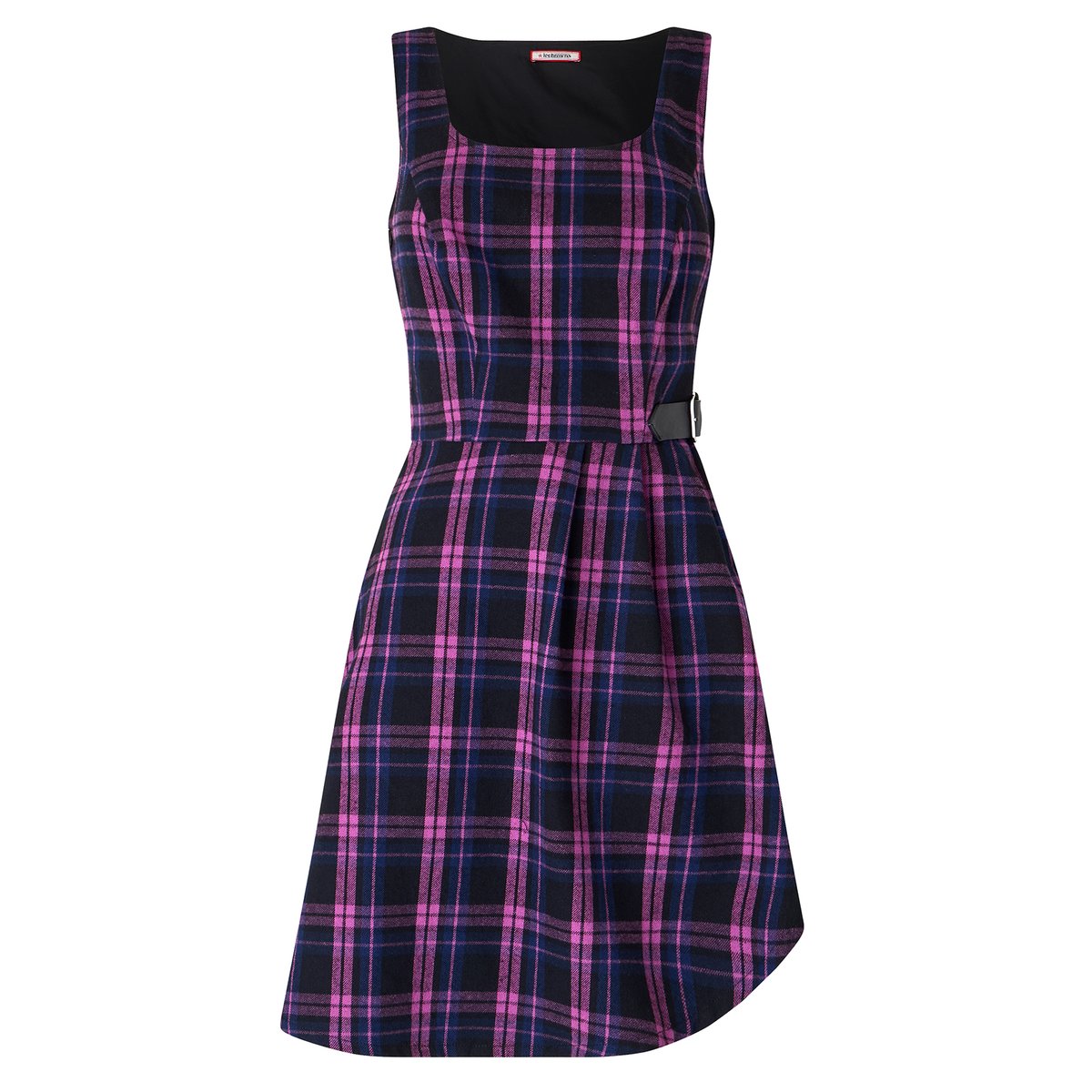 Robe Courte à Carreaux à Boucle Rita violet, JOE BROWNS