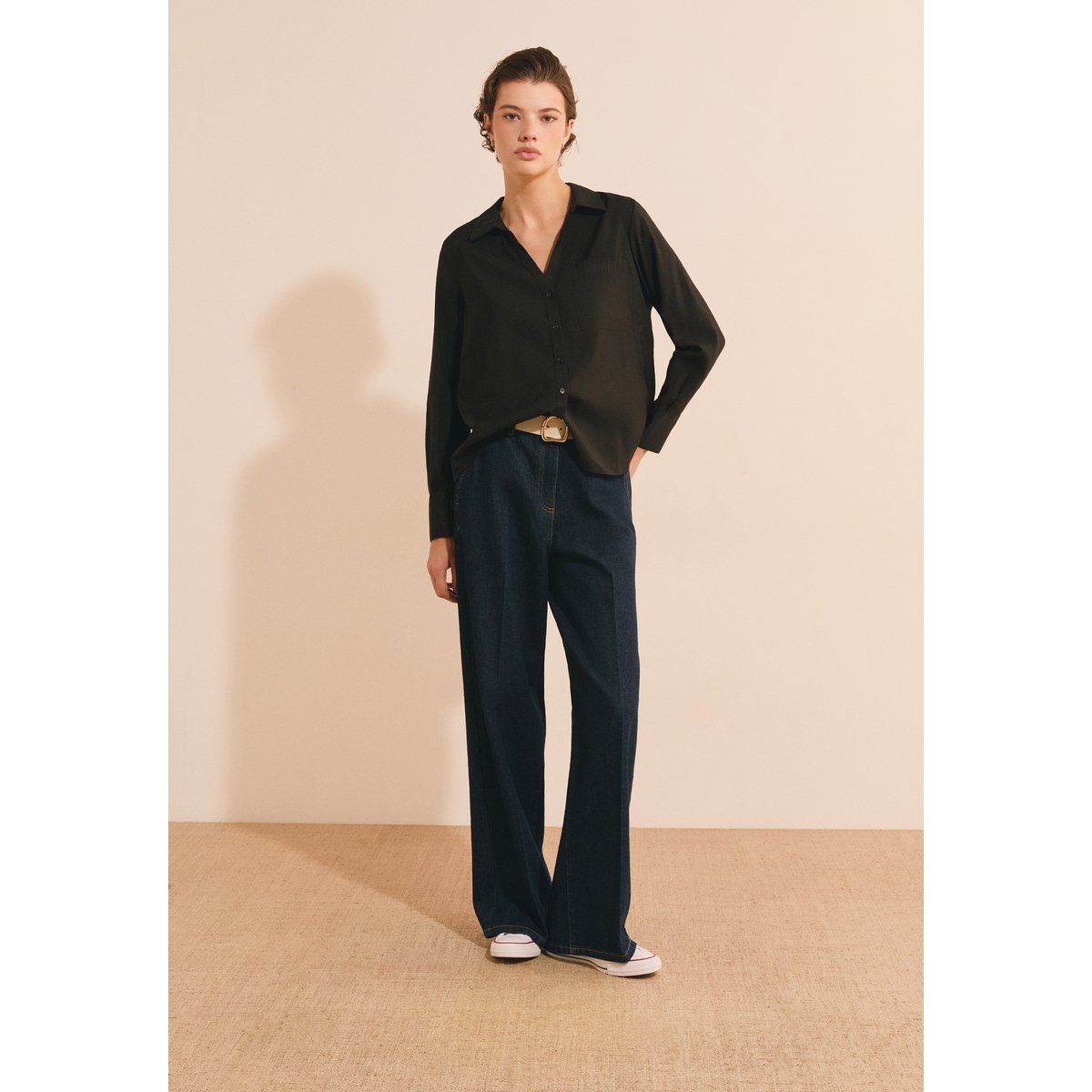 Chemise manches longues EDITY noir, ETAM