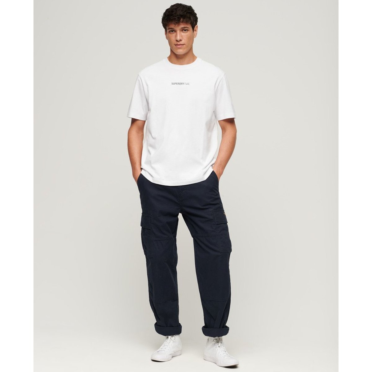 T-shirt ample à logo Utility Sport blanc éclatant, SUPERDRY