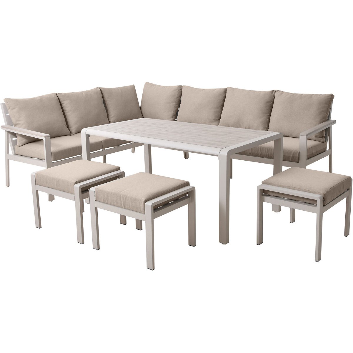 Aruba Outdoor Corner Seating Set stone beige, SO'HOME