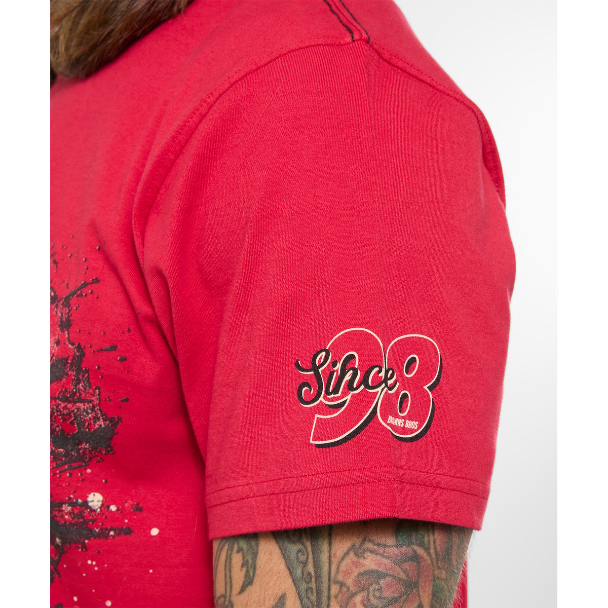 T-Shirt Gorille Batteur rouge, JOE BROWNS