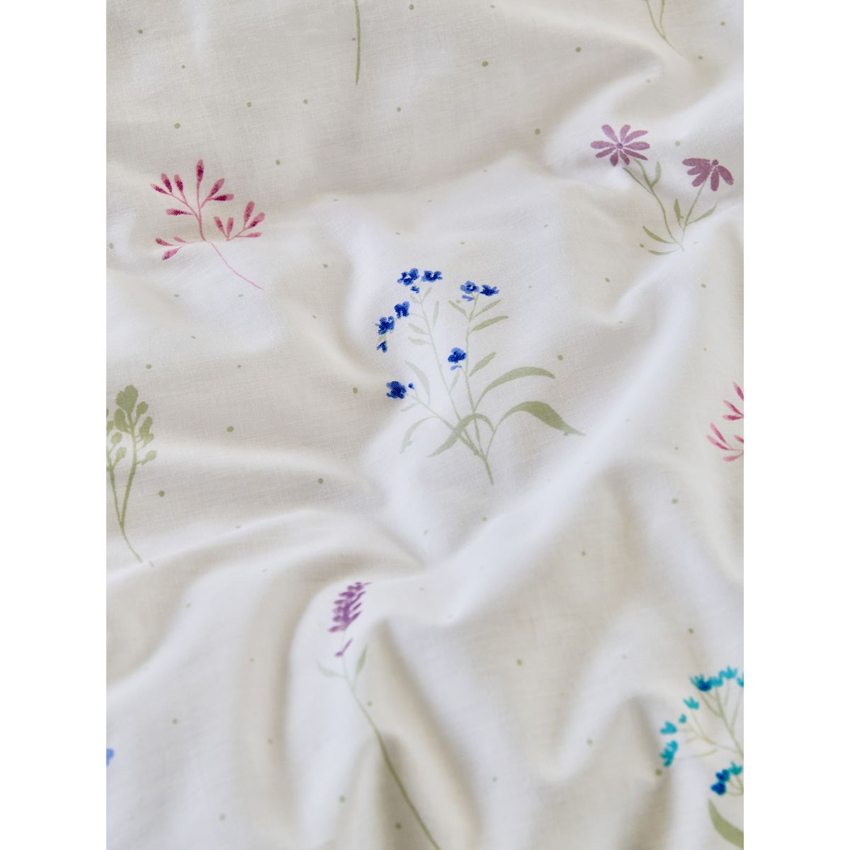 Parure housse de couette coton réversible floral de sauge verte, NEXT