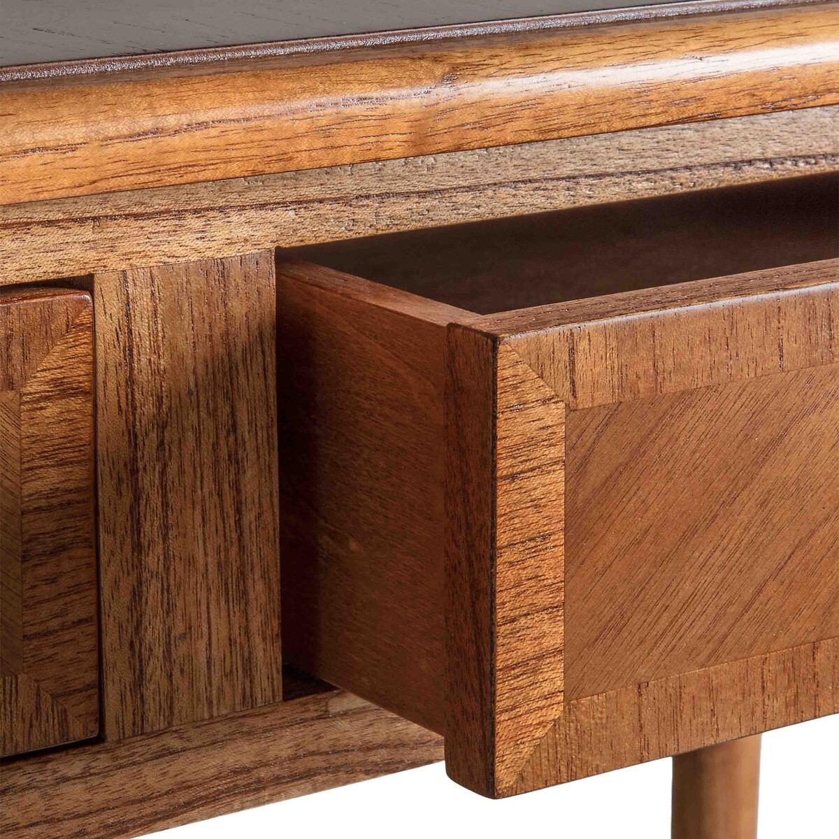 Solara Mindi Wood 2-Drawer Desk walnut wood, ÉDITÉ