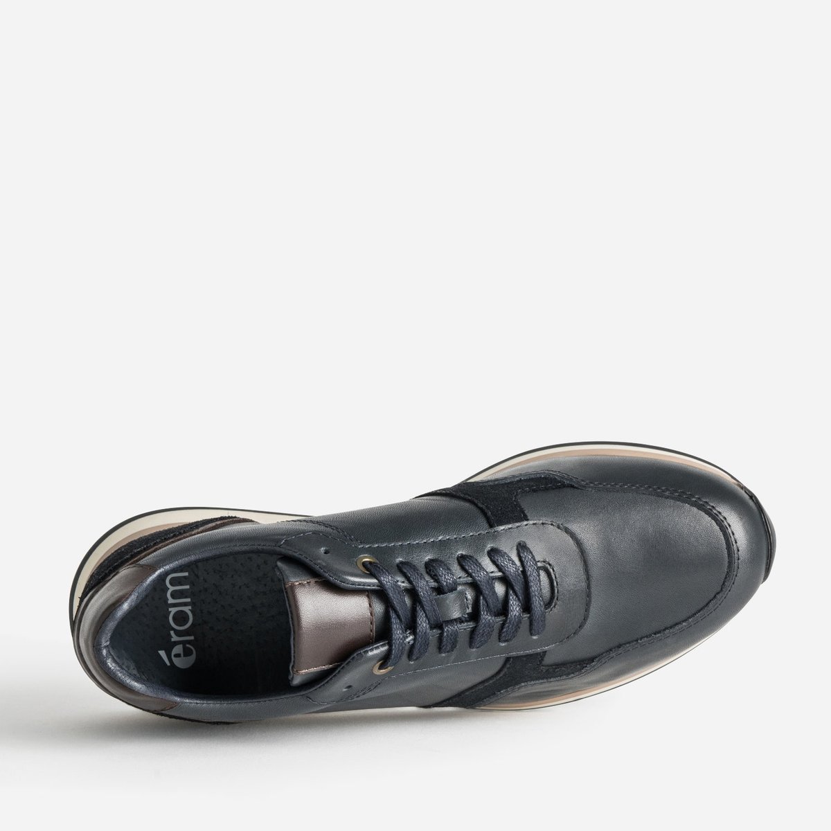 Basket en cuir PETRO marine, ERAM