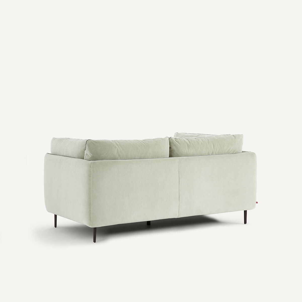 Sofá 2 plazas de terciopelo stonewashed, BOTERO verde almendra, AM.PM