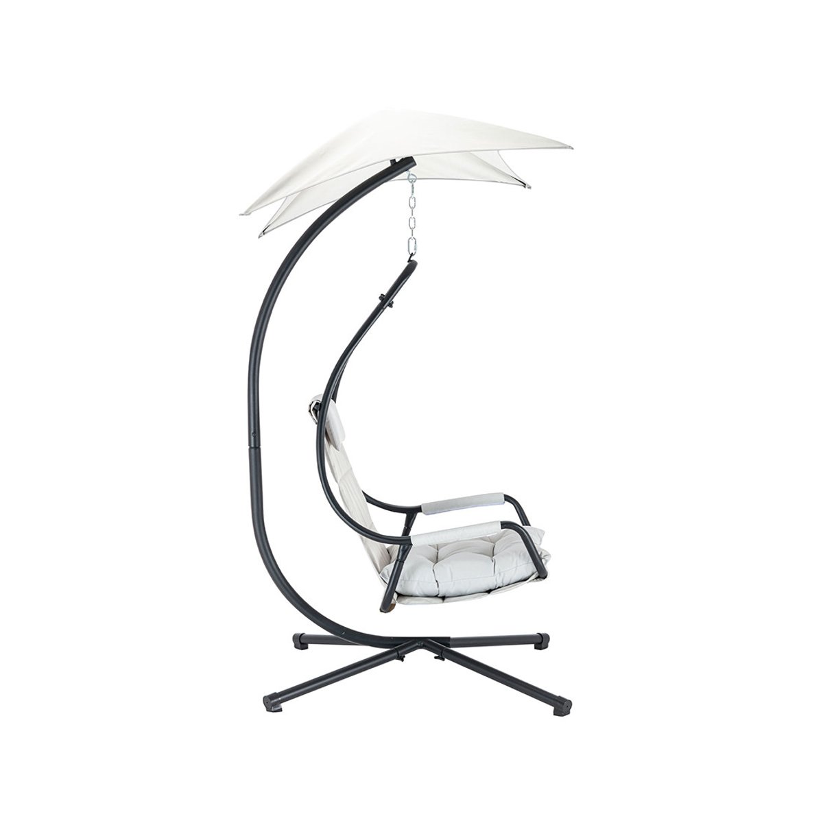 Fauteuil suspendu - COZUMEL noir / beige, LISA DESIGN