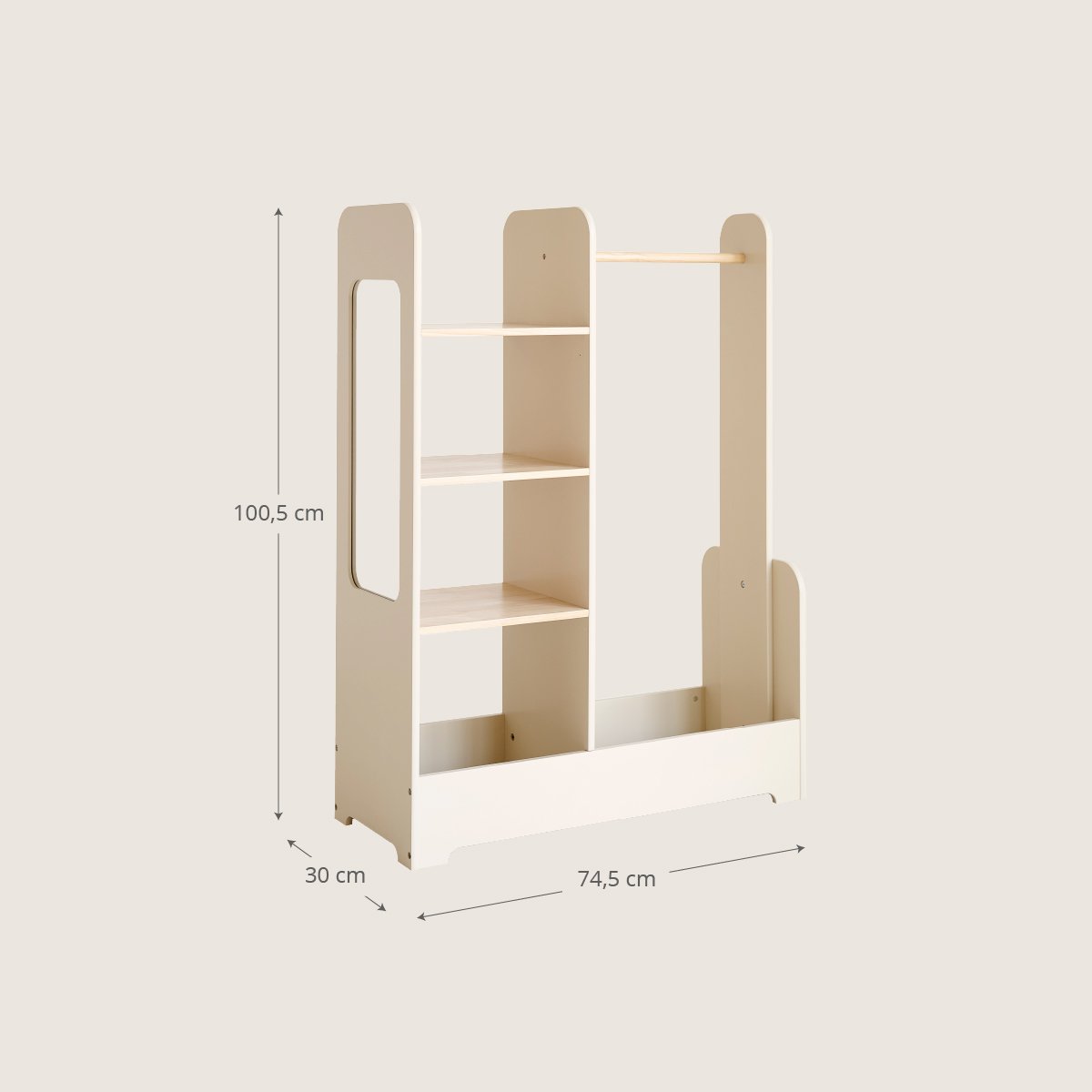 Penderie Montessori «Lune» PA_LUNE beige, PETITE AMELIE
