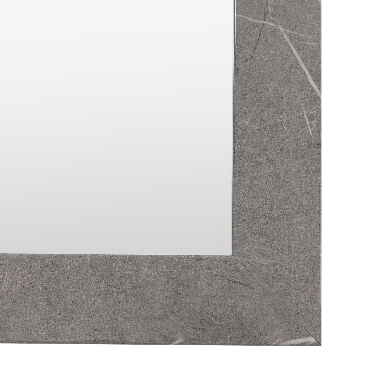 57x77cm Romana Rectangle Mirror in Marbled Grey white, ÉDITÉ