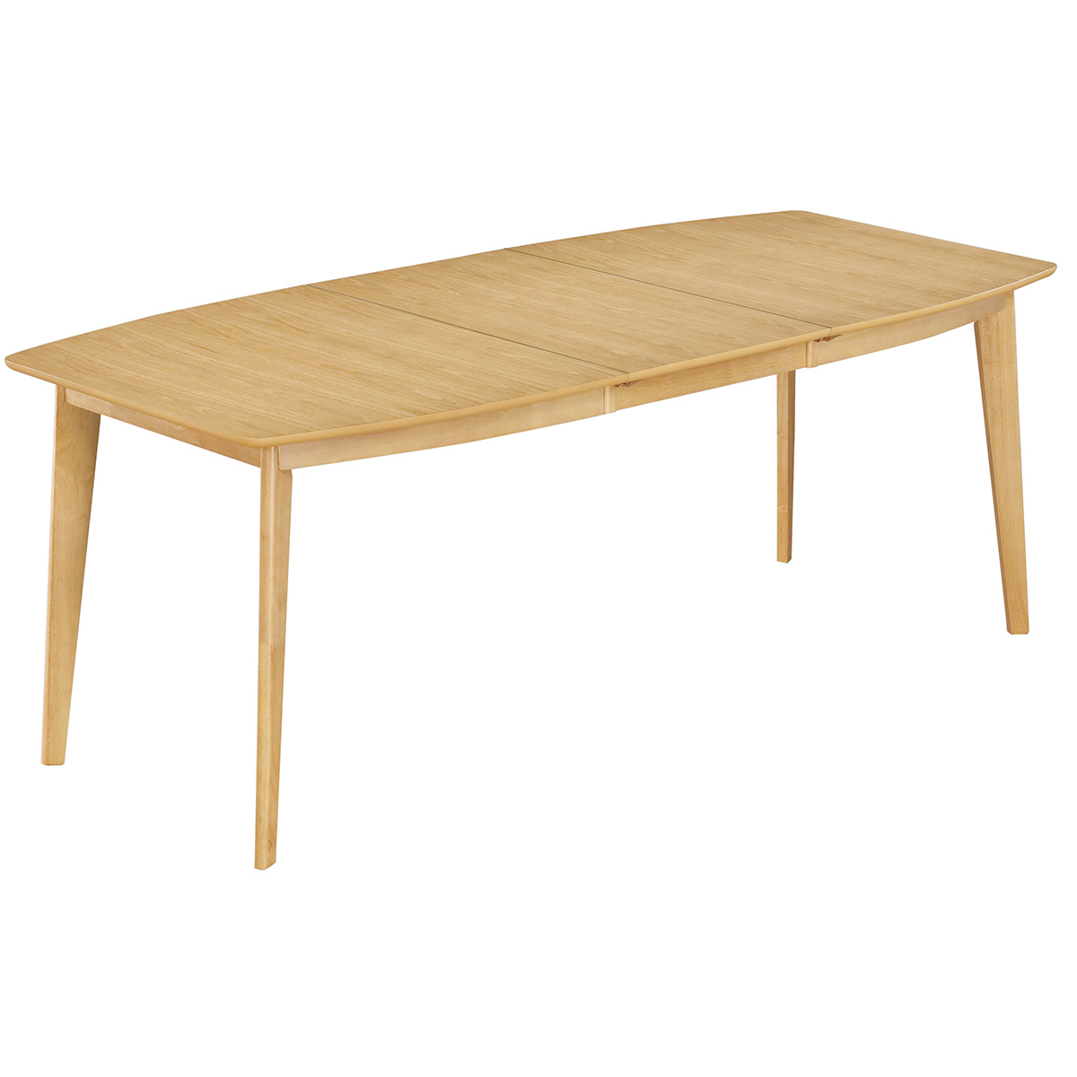 Table à manger extensible scandinave L150-200 cm LEENA chêne clair, MILIBOO