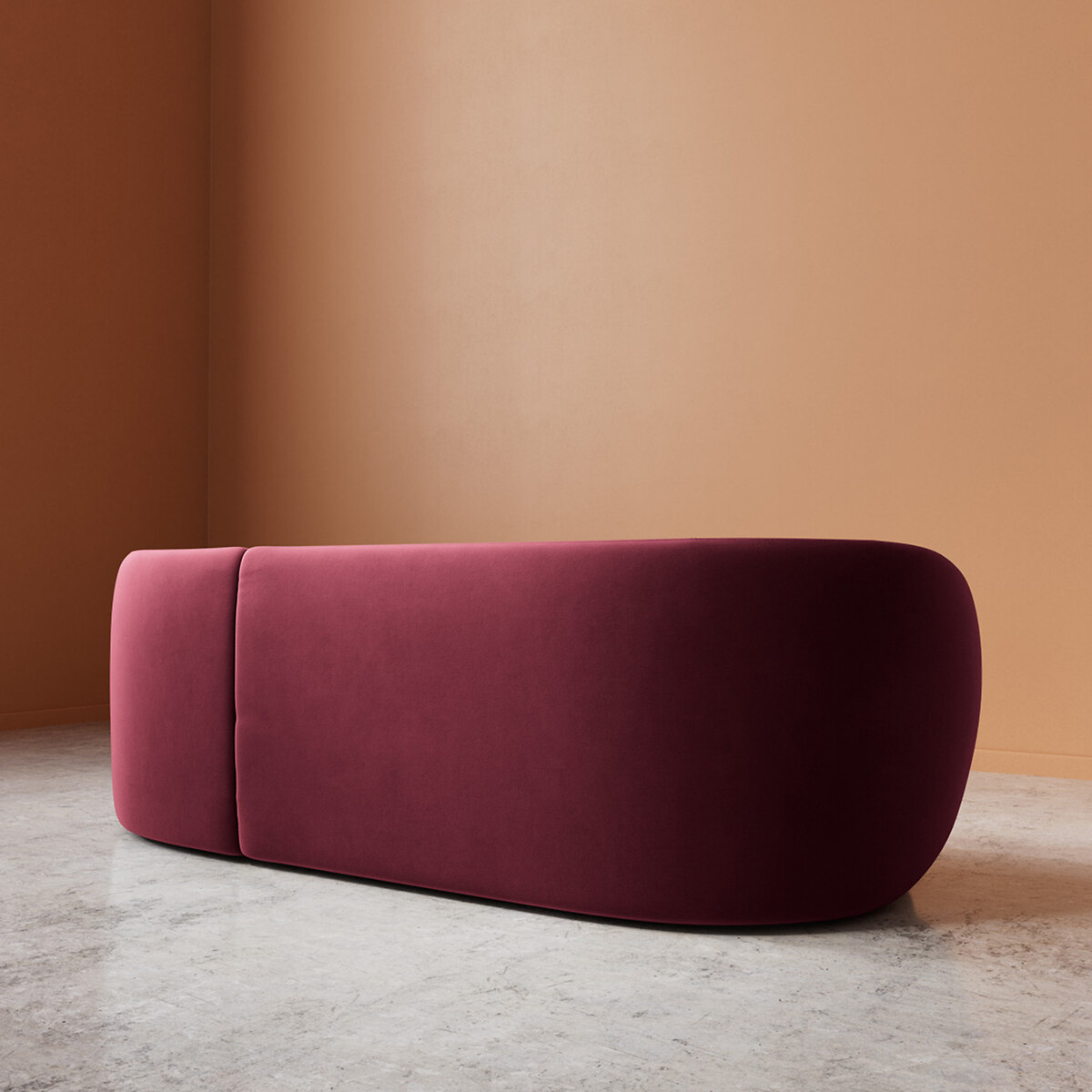 Alban Easy Velvet 2/3/4 Seater Sofa burgundy, SWOON