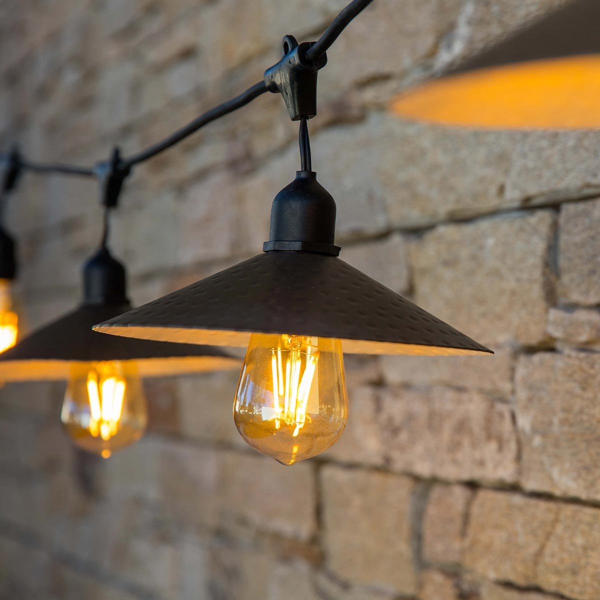Guirlande solaire Hybride VINTY LIGHT SOLAR gris, LUMISKY