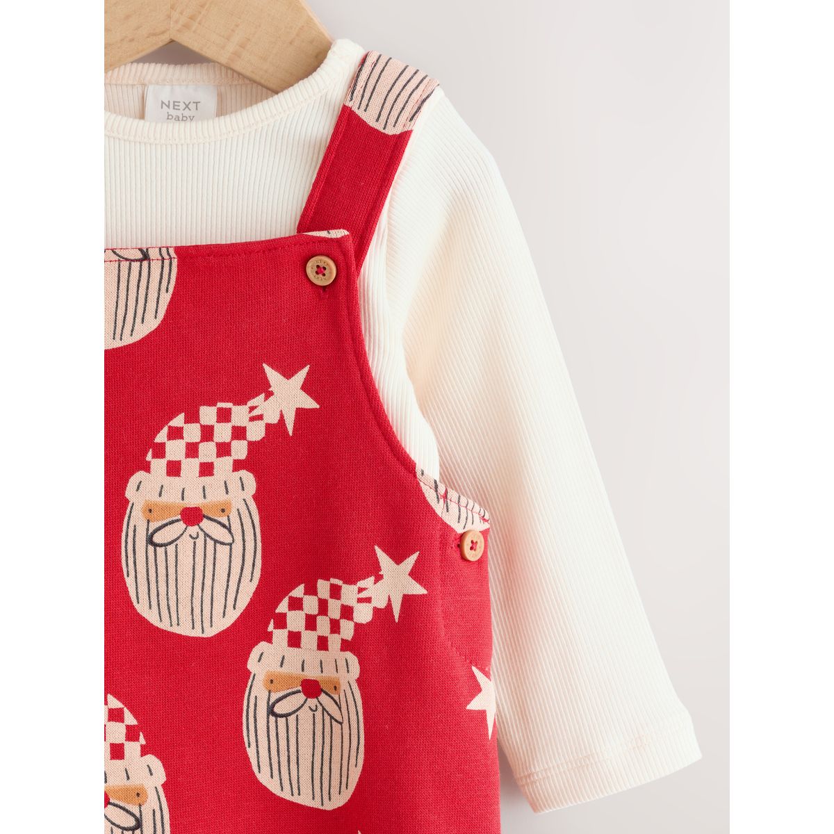 Salopette de noël imprimé intégral pour bébé père noël rouge, NEXT