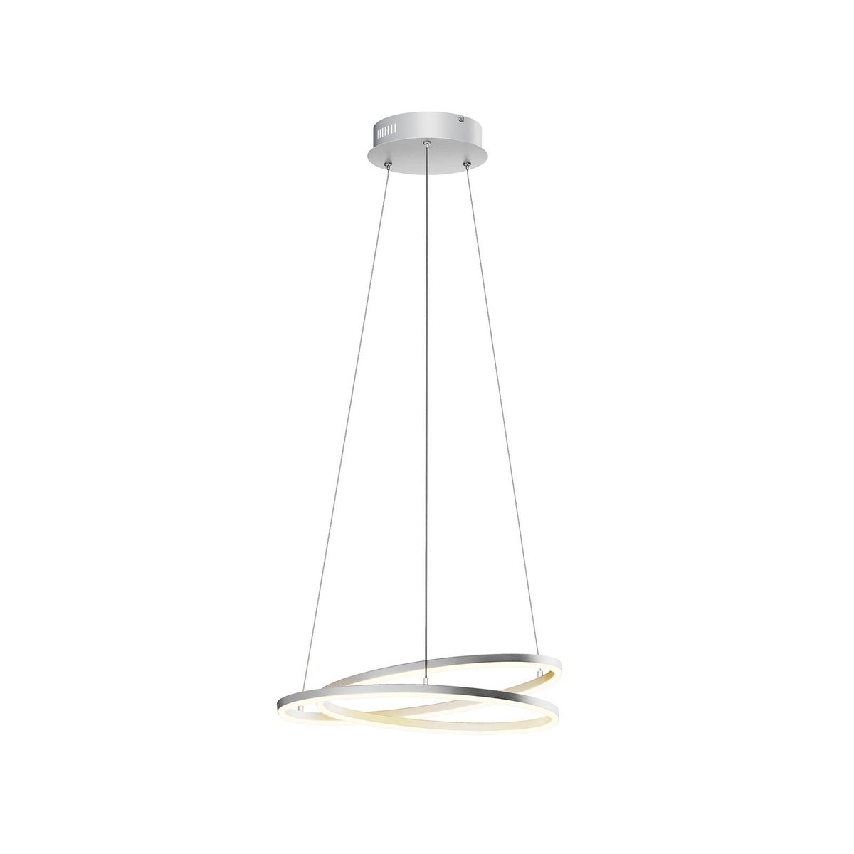 Suspension en aluminium moderneLED, Davian nickel satiné, LINDBY