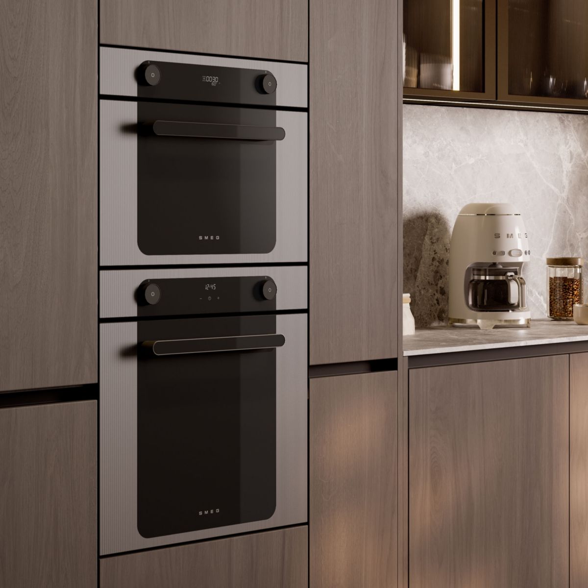 Four encastrable SFP6201TS - Pyrolyse - Chaleur tournante - Porte froide couleur unique, SMEG
