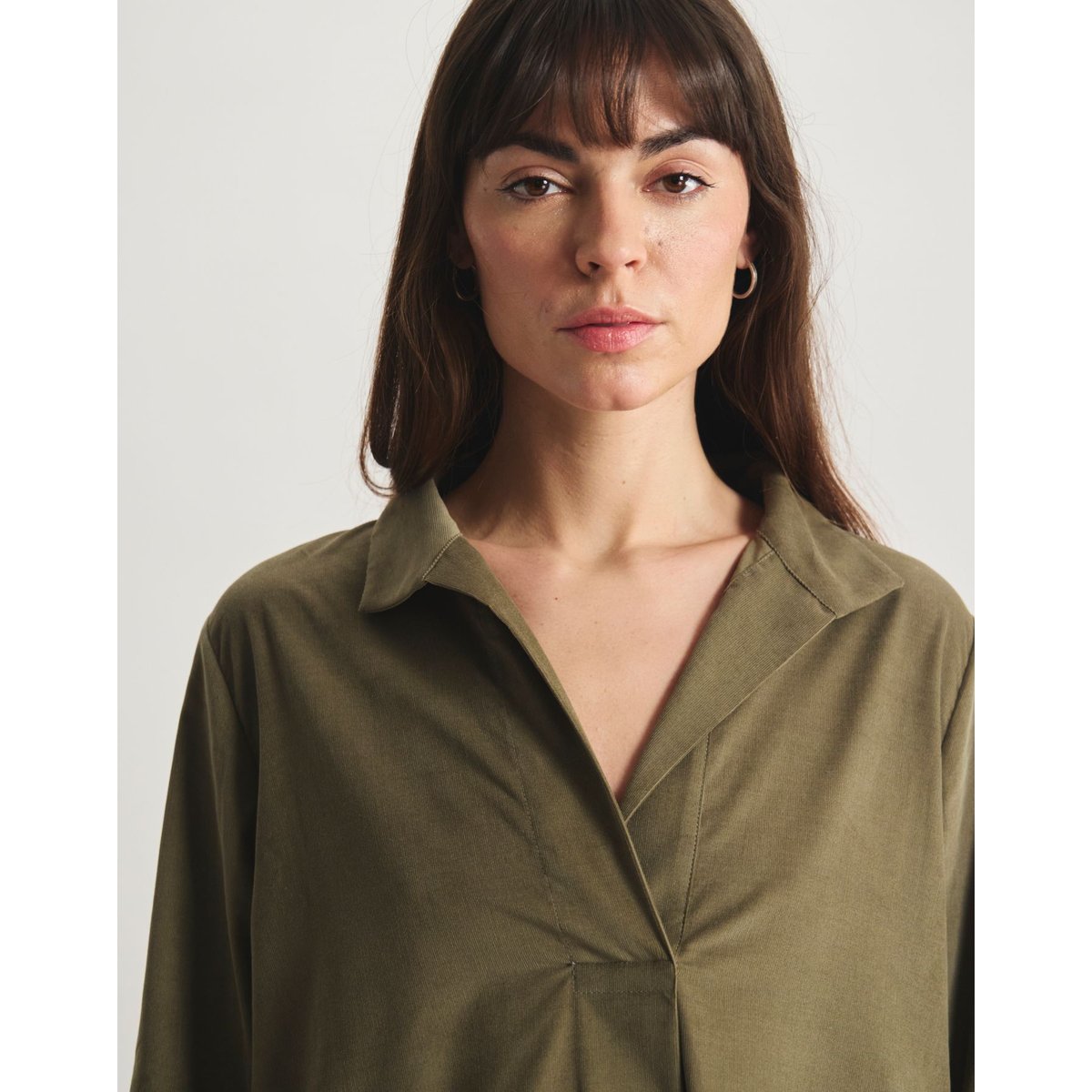 Robe Noella en coton vert, INES DE LA FRESSANGE PARIS
