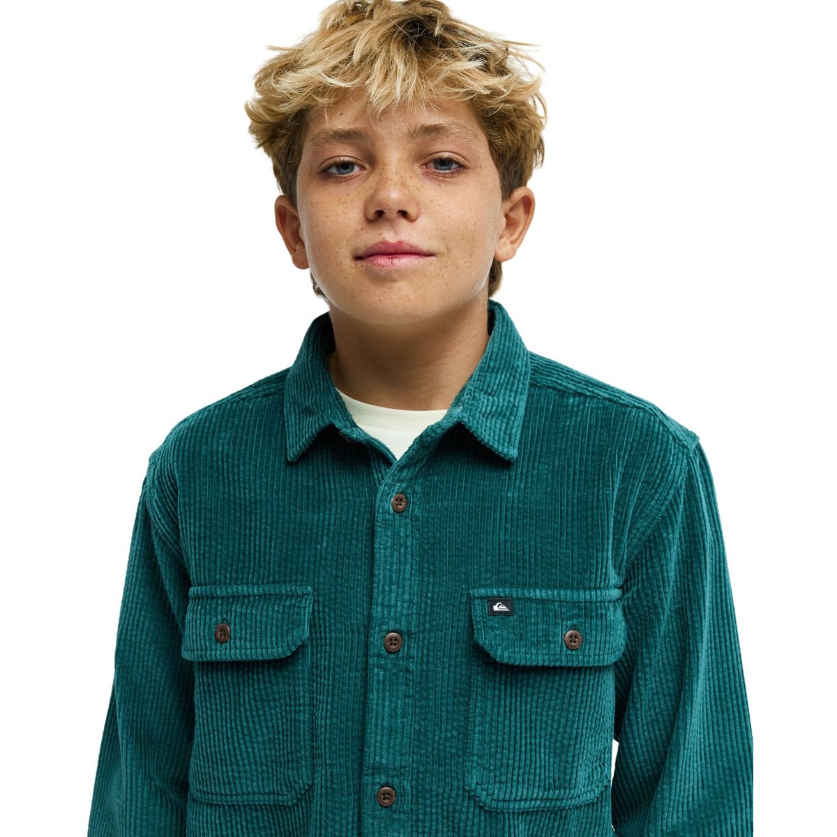 Chemise en velours côtelé VENTURE CORD vert forest, QUIKSILVER