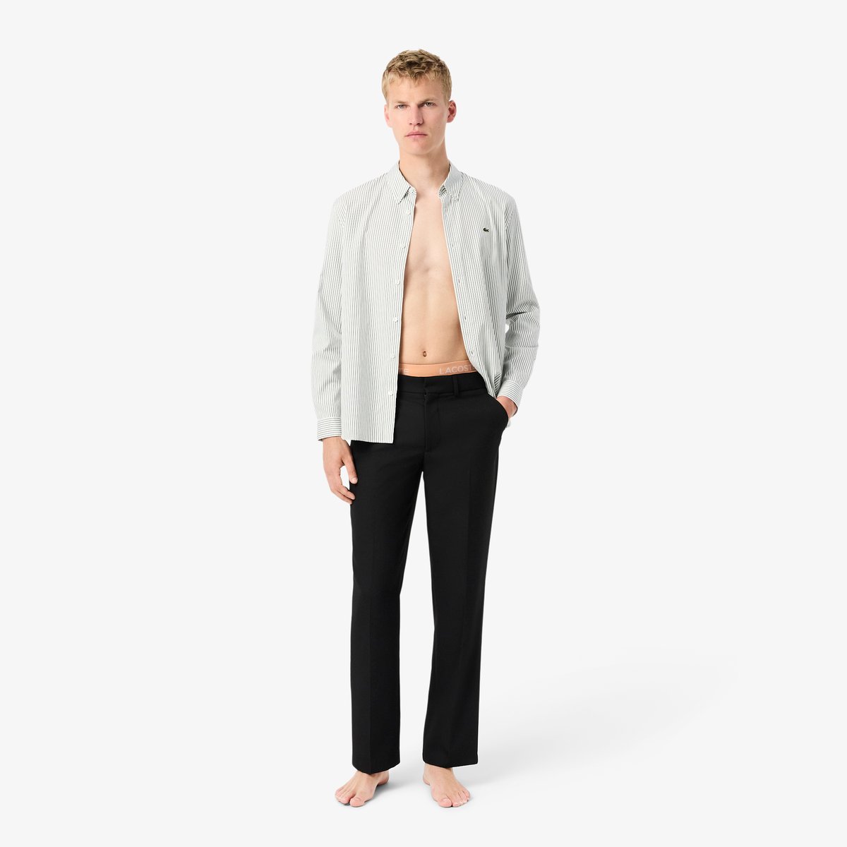Lot de 5 boxers courts coton stretch noir-u7i, LACOSTE
