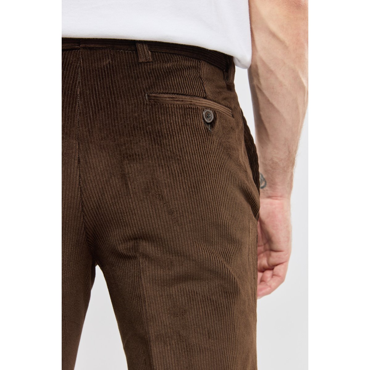 Pantalon de costume en velours chocolat, ARMOR-LUX