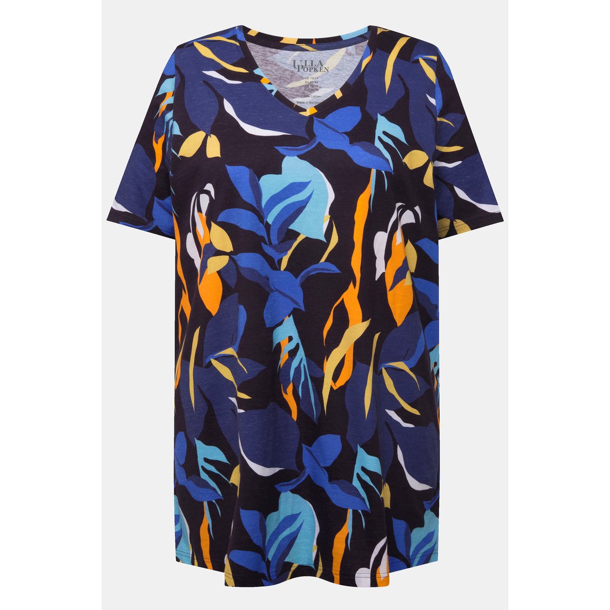 T-shirt long marine, ULLA POPKEN