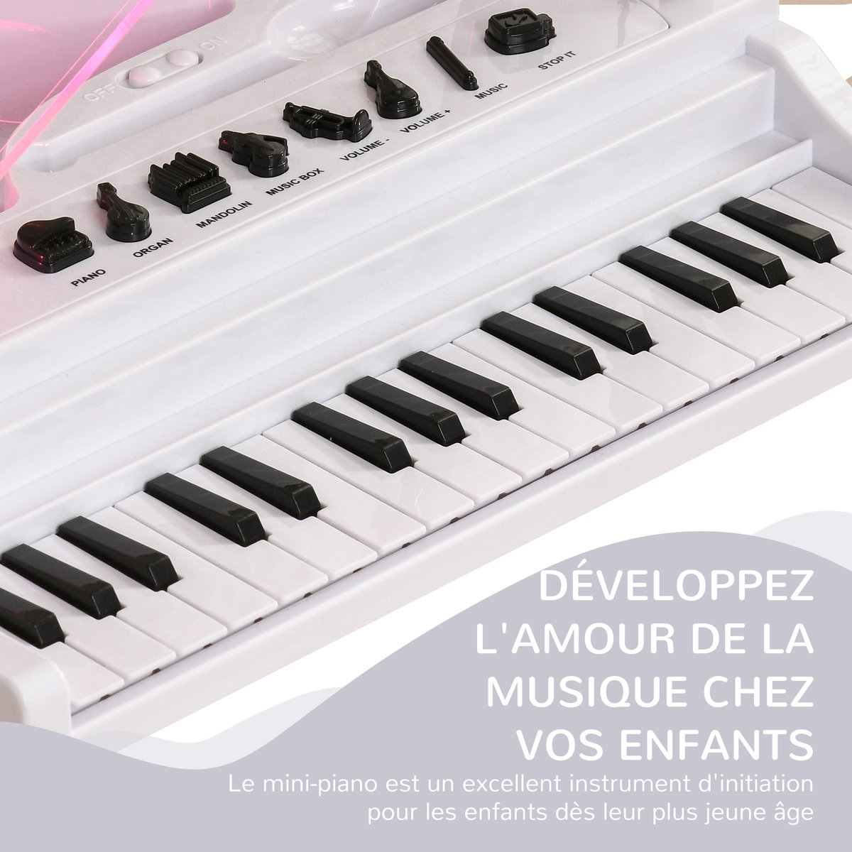 Ensemble de claviers électroniques pour blanc, transparent, AIYAPLAY