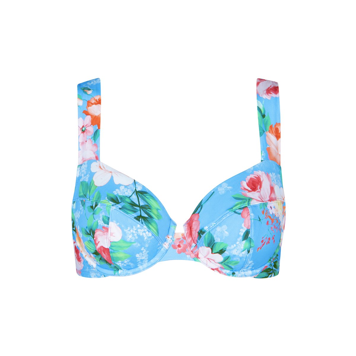 Haut maillot de bain armaturé Manila bleu, LISCA