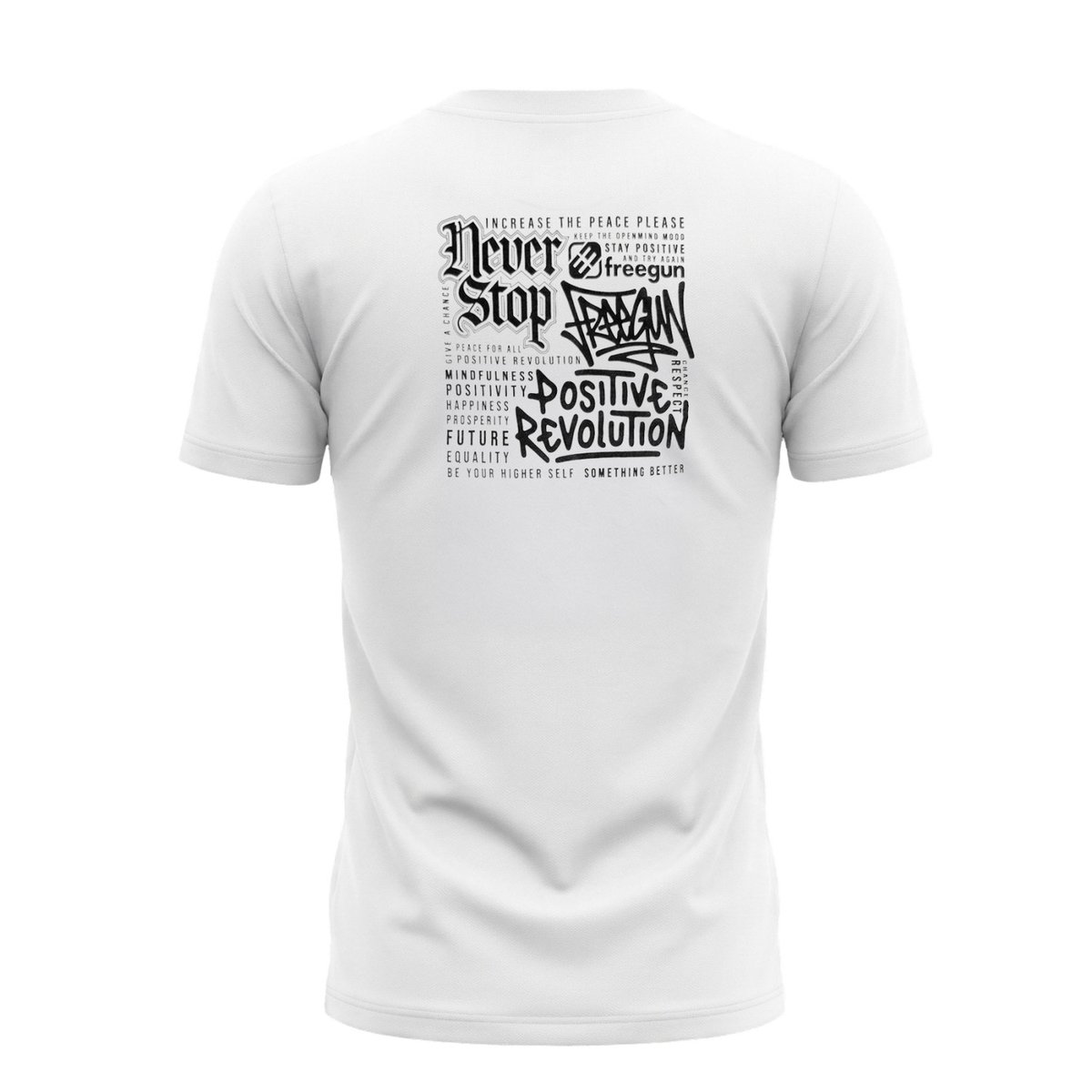 Tee shirt en coton BONY blanc/noir, FREEGUN