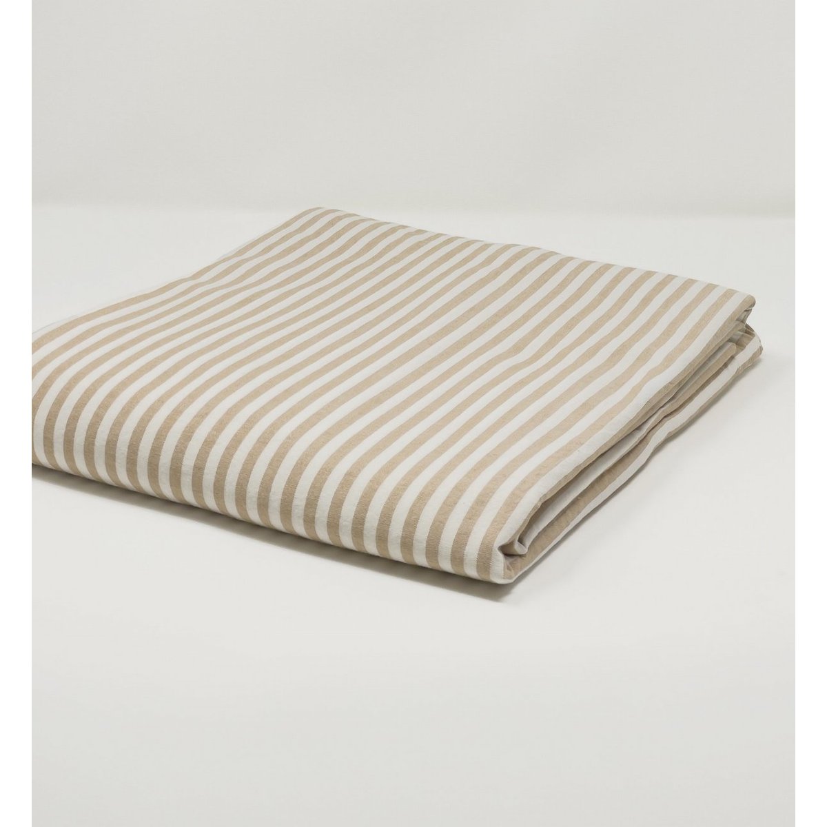 Drap plat 1 personne Percale de Coton Bio RAYÉ rayé ambre, KADOLIS