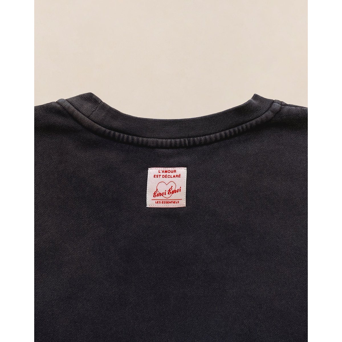 Sweat garment dye en coton bio, ESSENTIELS gris - stone grey, EMOI EMOI