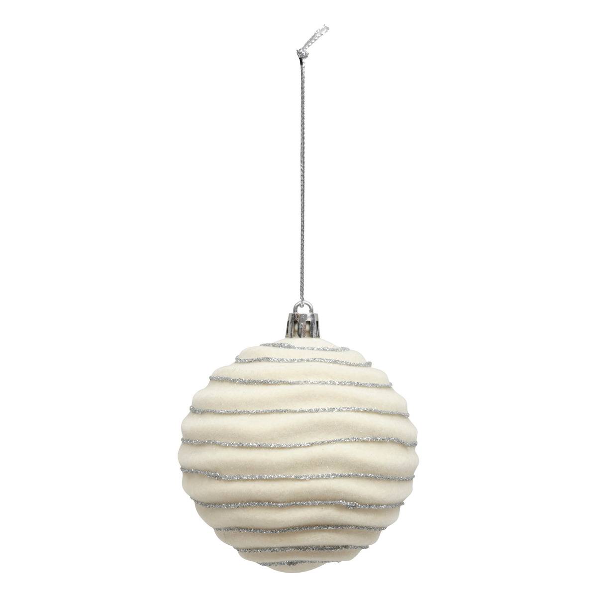 Boule de Noël pailletté vert x9 80mm vert, ATMOSPHERA