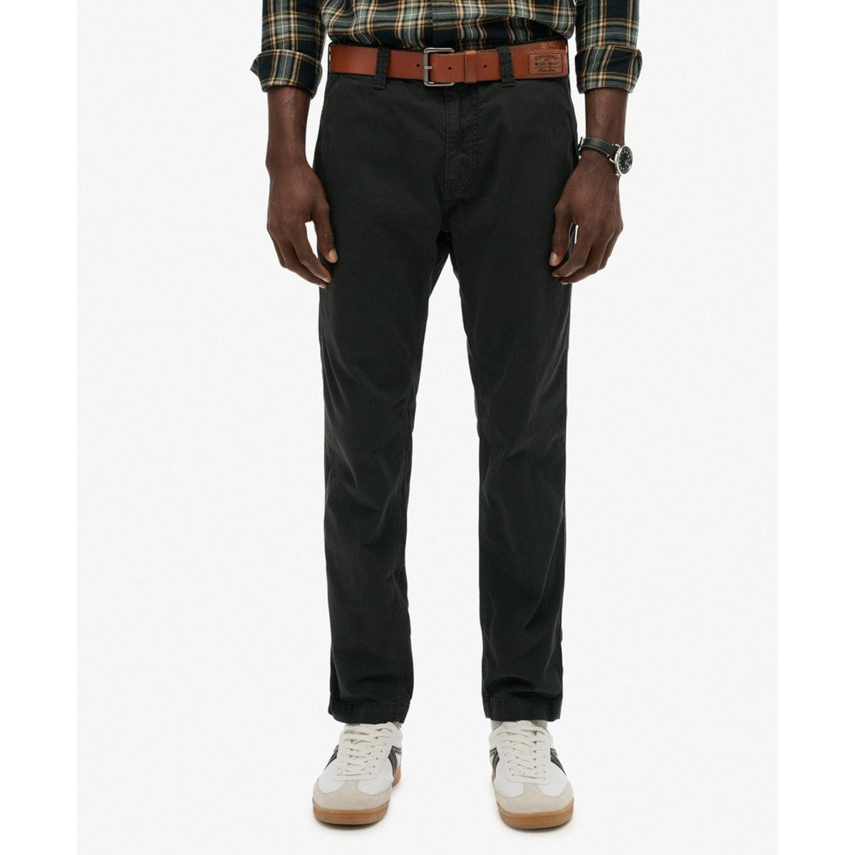 Pantalon Chino Utility noir délavé, SUPERDRY