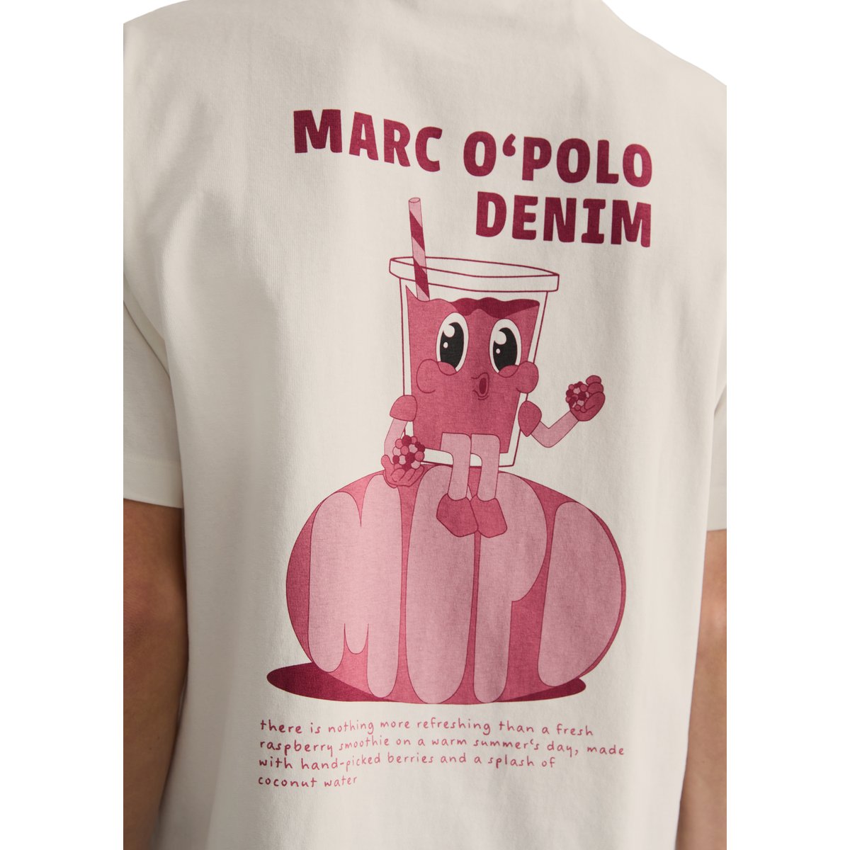 T-shirt surdimensionné avec impression dans le dos blanc, MARC O’POLO DENIM