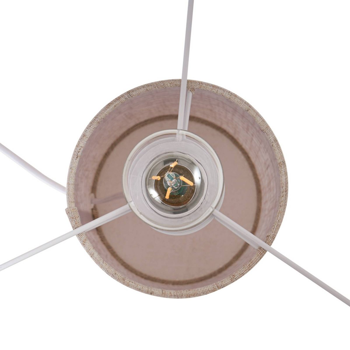 Lampe à poser en textile scandinave, Elfie beige, LINDBY