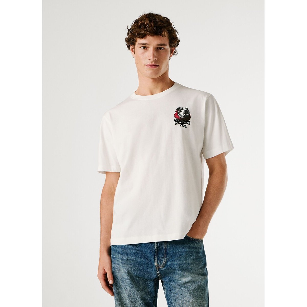 T-shirt manches courtes SHAD blanc, PEPE JEANS