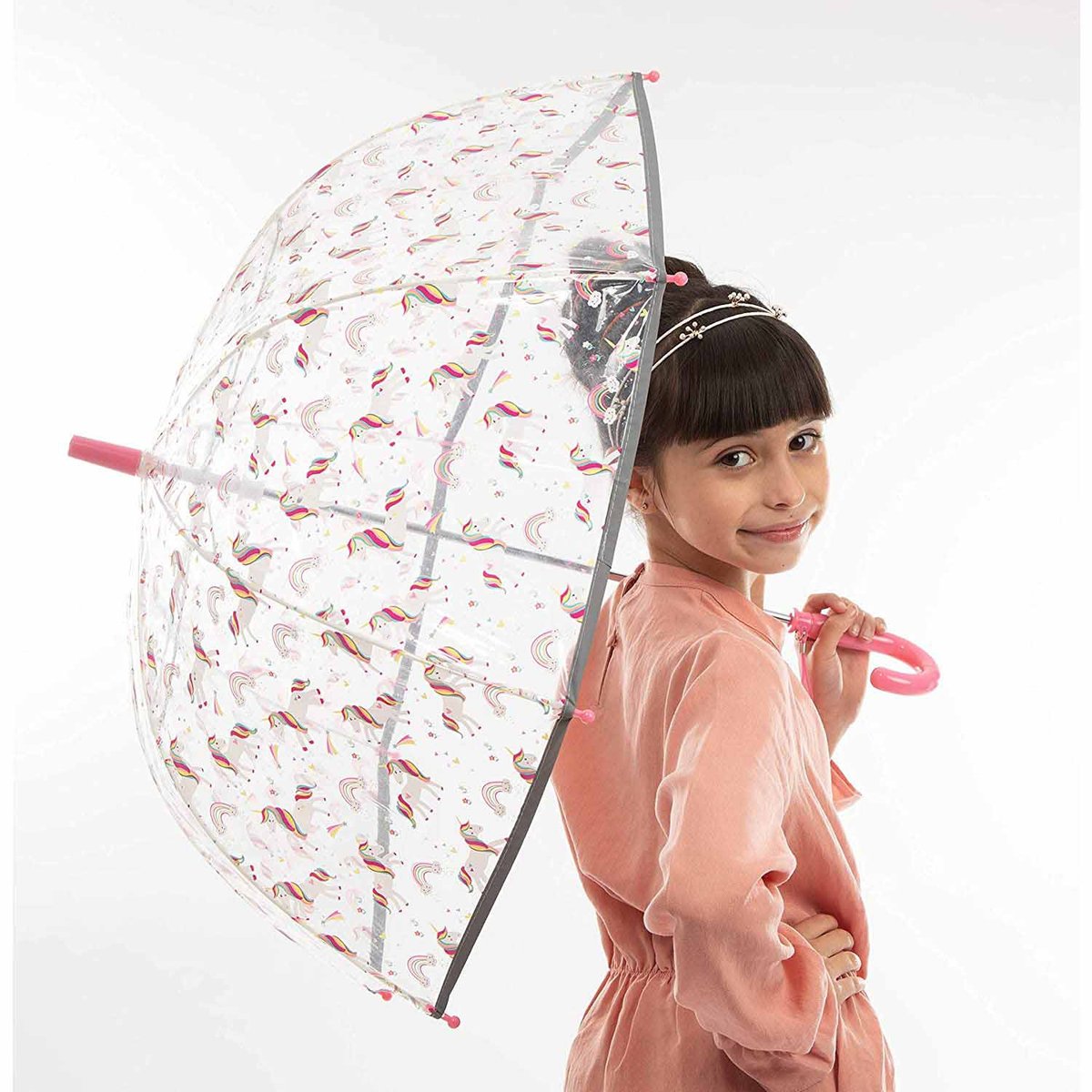 Parapluie cloche transparent, Licorne licorne, SMATI