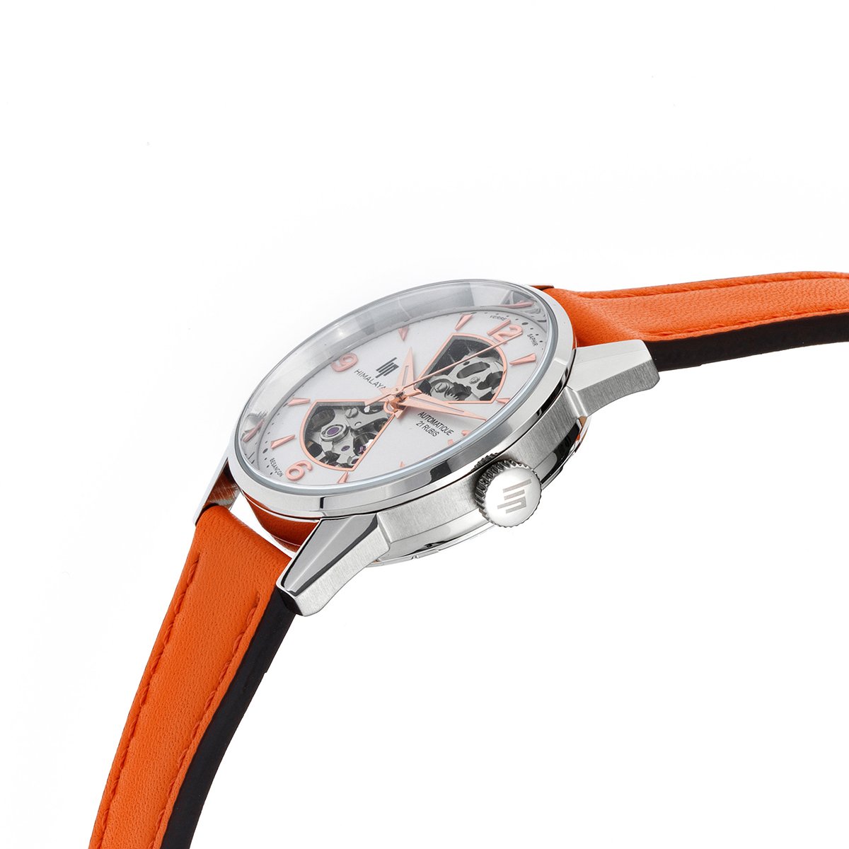 Montre Analogique  HIMALAYA argenté blanc orange, LIP