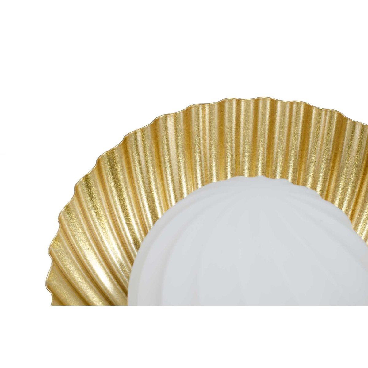 Lampe à poser en verre opalin et métal doré - MARIVA blanc et doré, C-CREATION