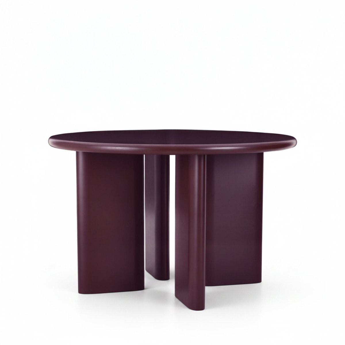 Table à manger ronde 4 personnes en bois - PYRANTH bordeaux, DRAWER
