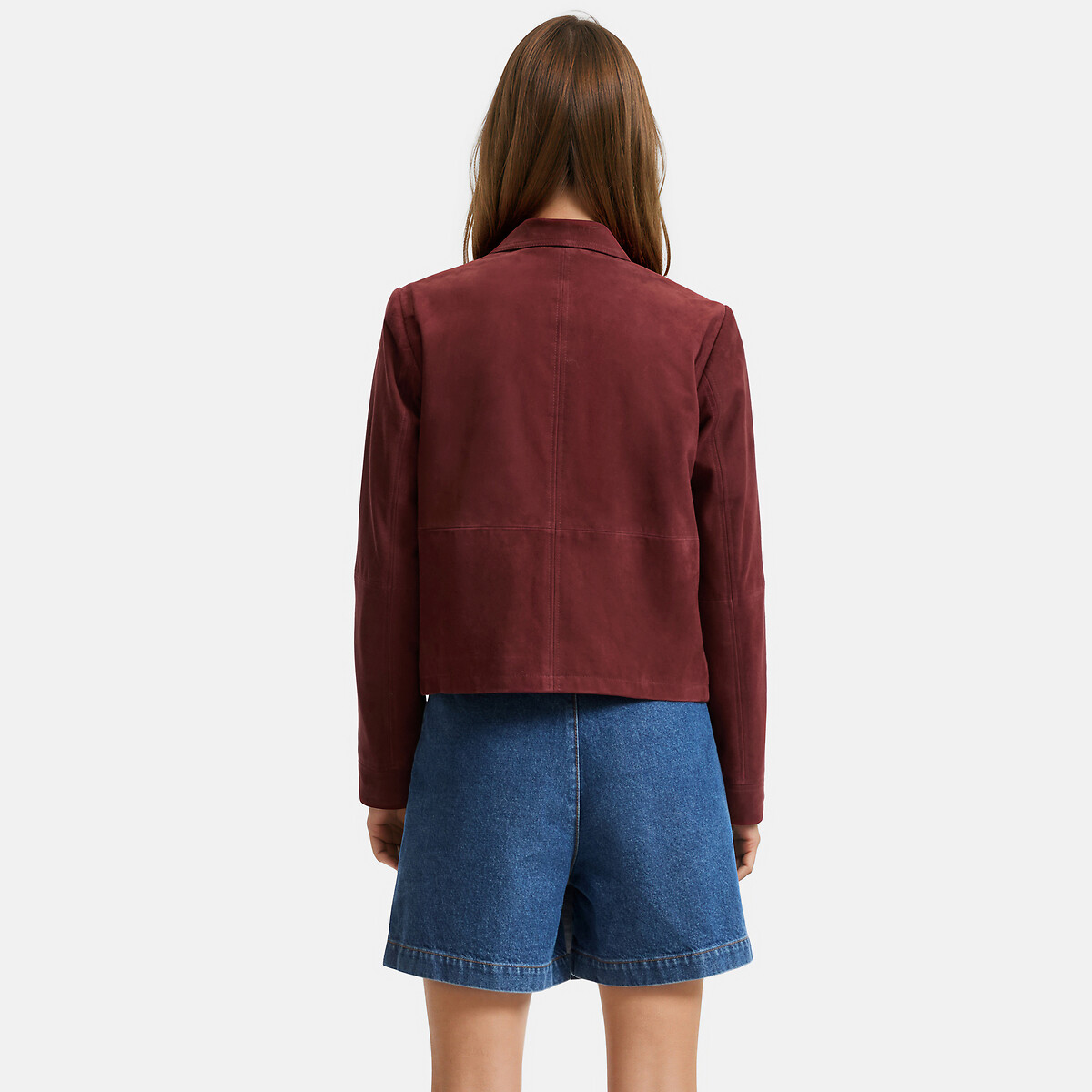 Chaqueta corta de piel, Signature ABELLE marrón rojizo, LA REDOUTE COLLECTIONS