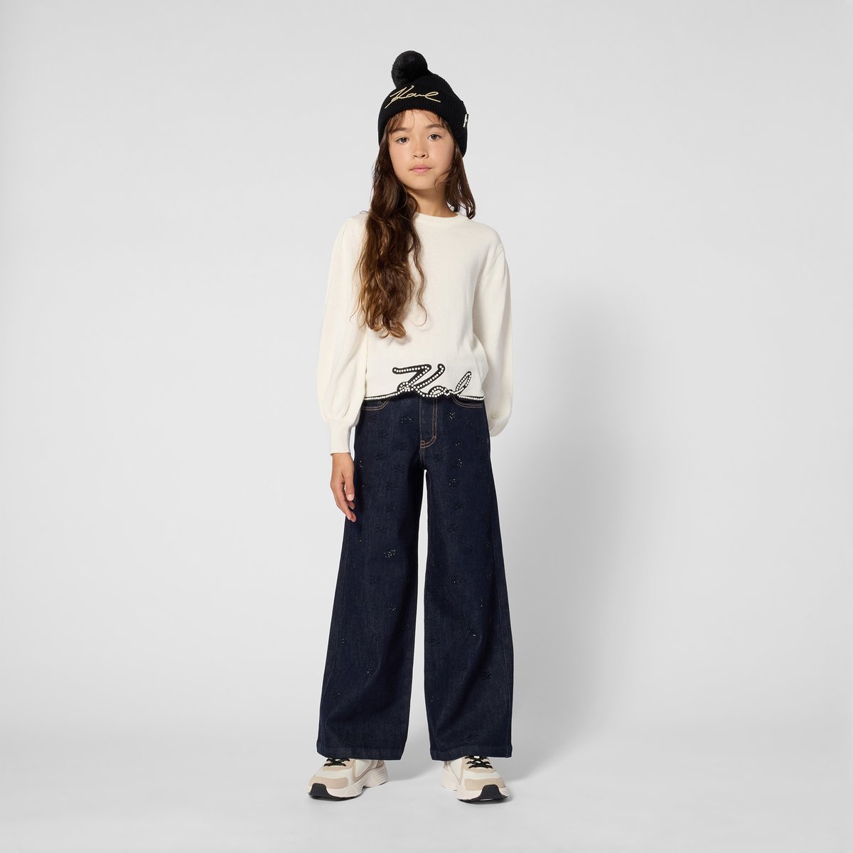 Pull manches longues creme, KARL LAGERFELD KIDS