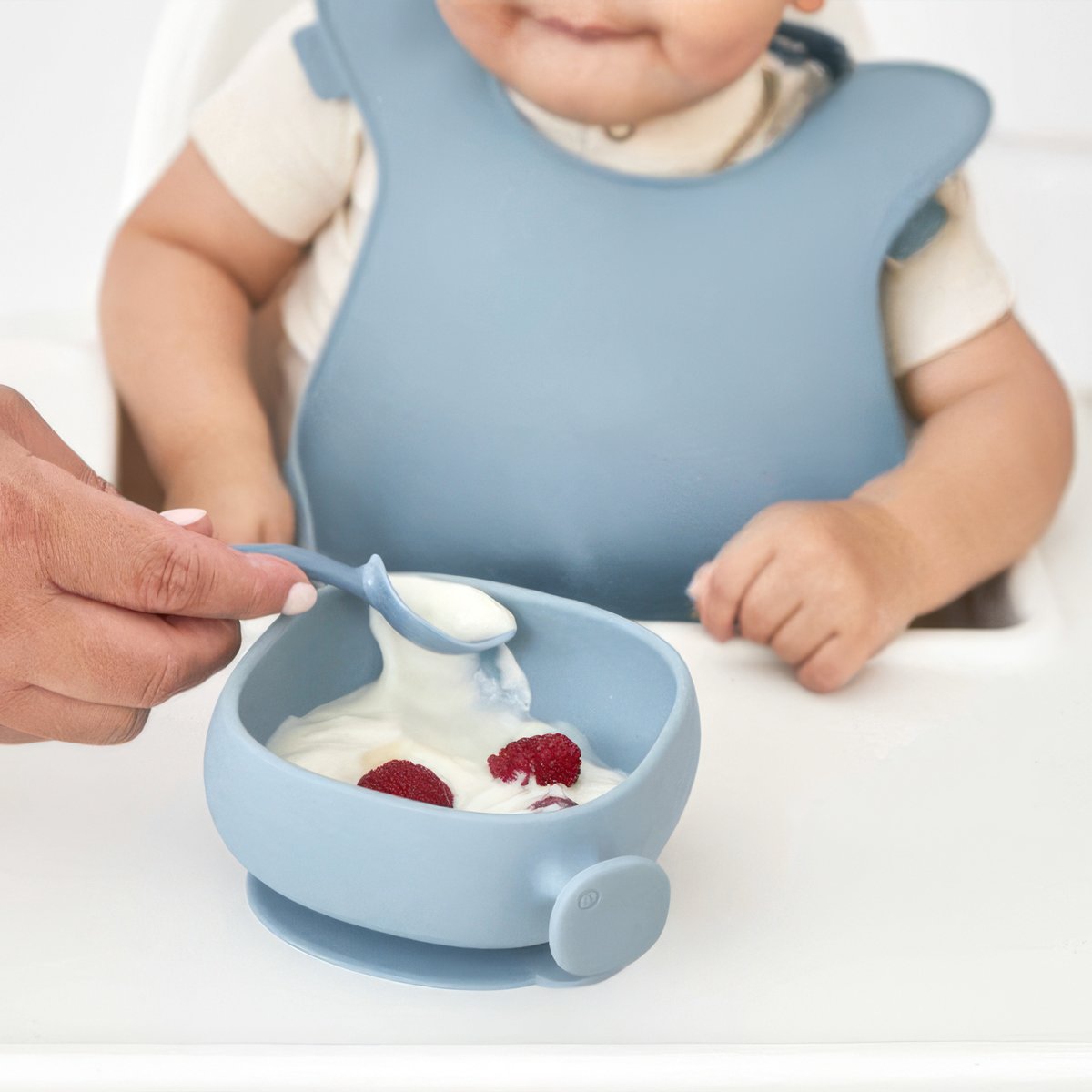 Bol ventouse silicone pour bébé bleu, B.BOX