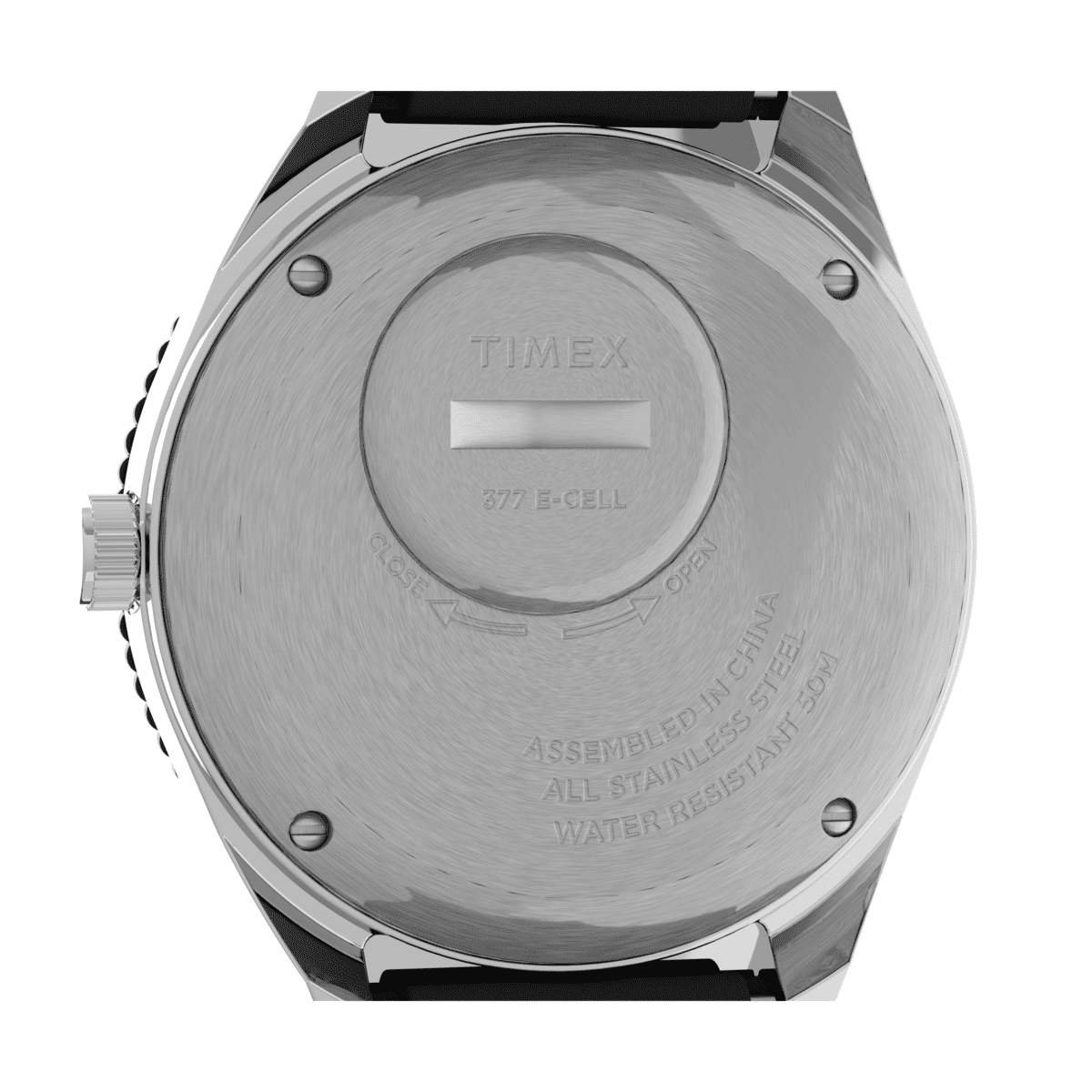Montre Analogique  Q TIMEX argenté bleu foncé noir, TIMEX