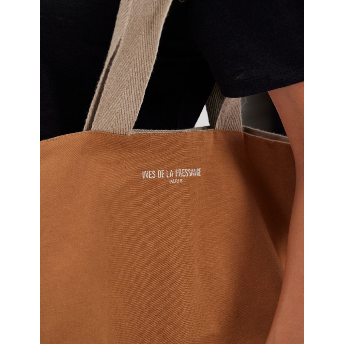 Tote bag lila camel, INES DE LA FRESSANGE PARIS