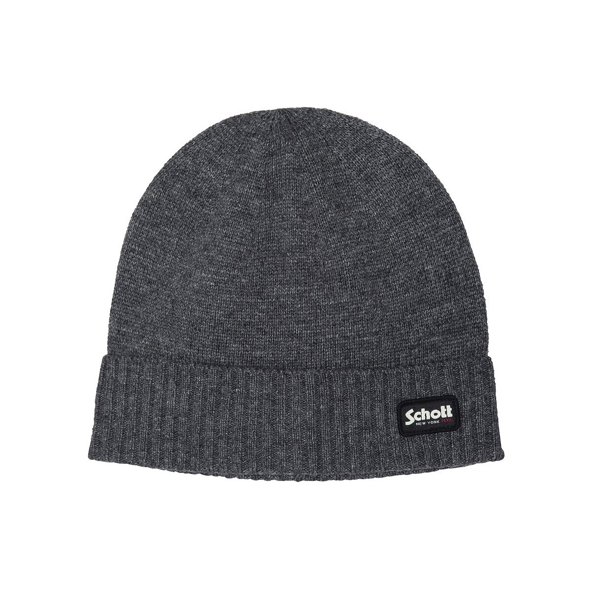 Gorro con vuelta y logotipo antracita, SCHOTT