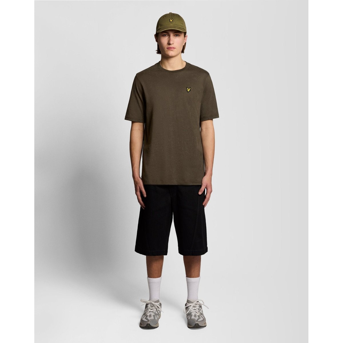 T-shirt en coton délavé épais noir doux, LYLE & SCOTT