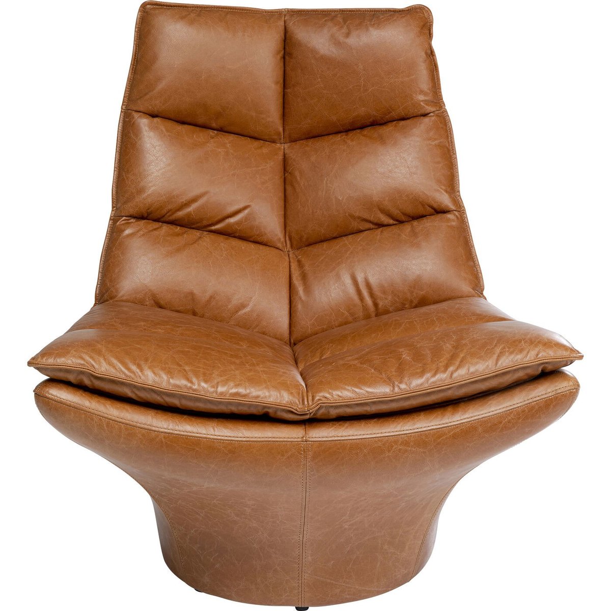 Fauteuil en cuir, BRIDGE marron, KARE DESIGN