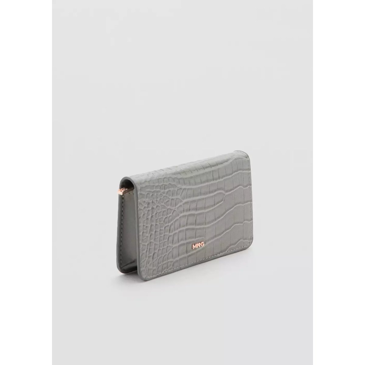 Portefeuille moyen effet croco gris, MANGO